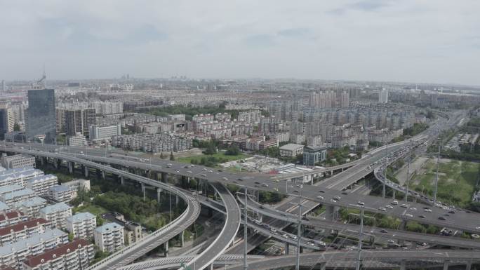 上海浦东金桥高架车流
