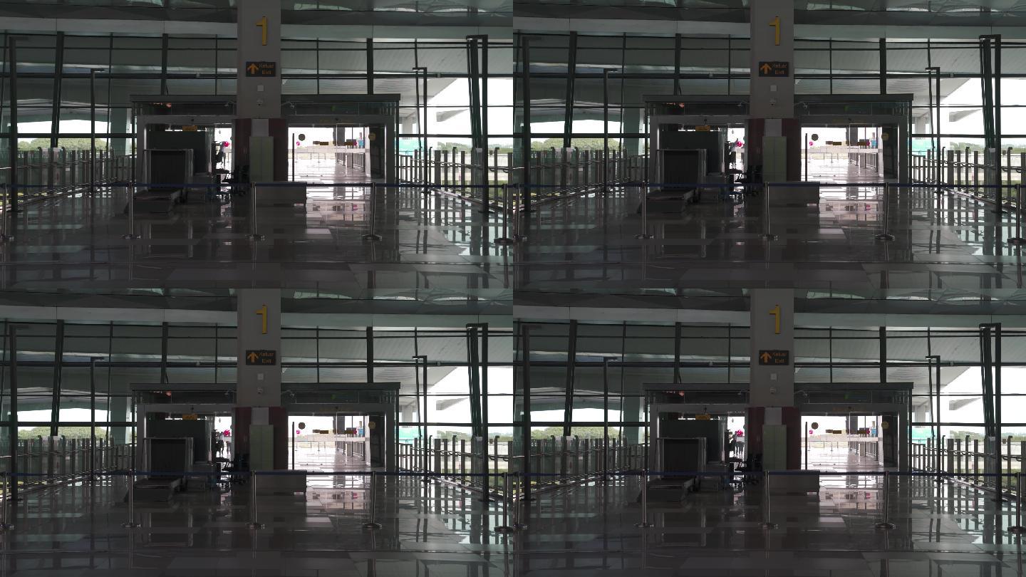 雅加达机场空无一人