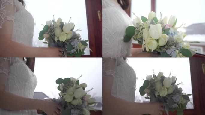 新娘手里的手捧花