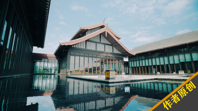 中式建筑高端酒店外景