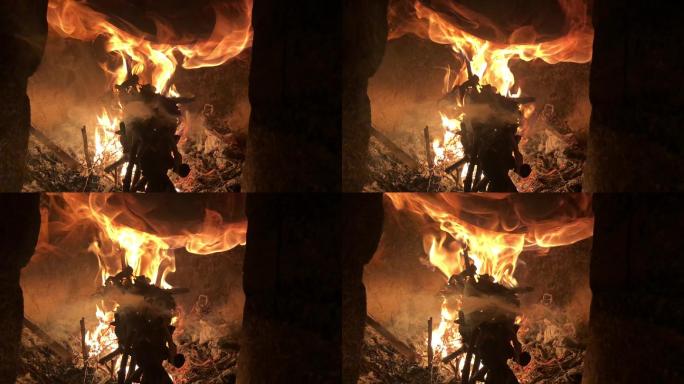木头火焰燃烧
