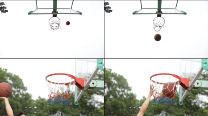 篮球入框特写视频素材