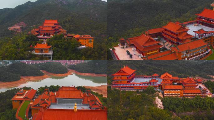 航拍，金台寺 珠海 寺庙 古建