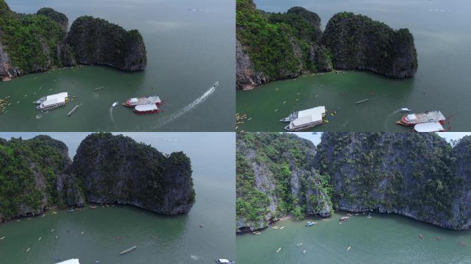 泰国旅游视频泰国攀牙府攀牙湾海岛溶洞游船