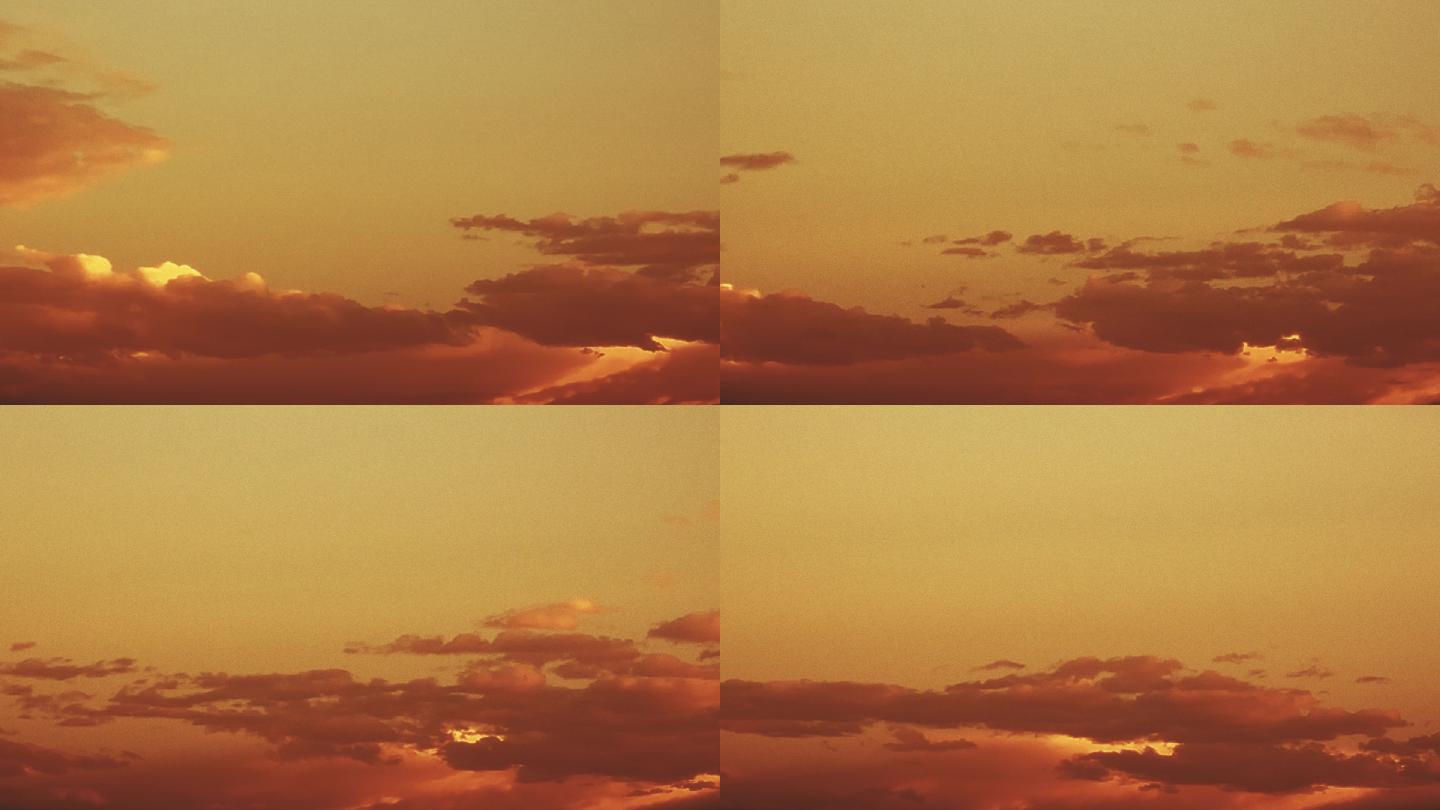 【HD天空】黄金云层落日晚霞温暖治愈夕阳