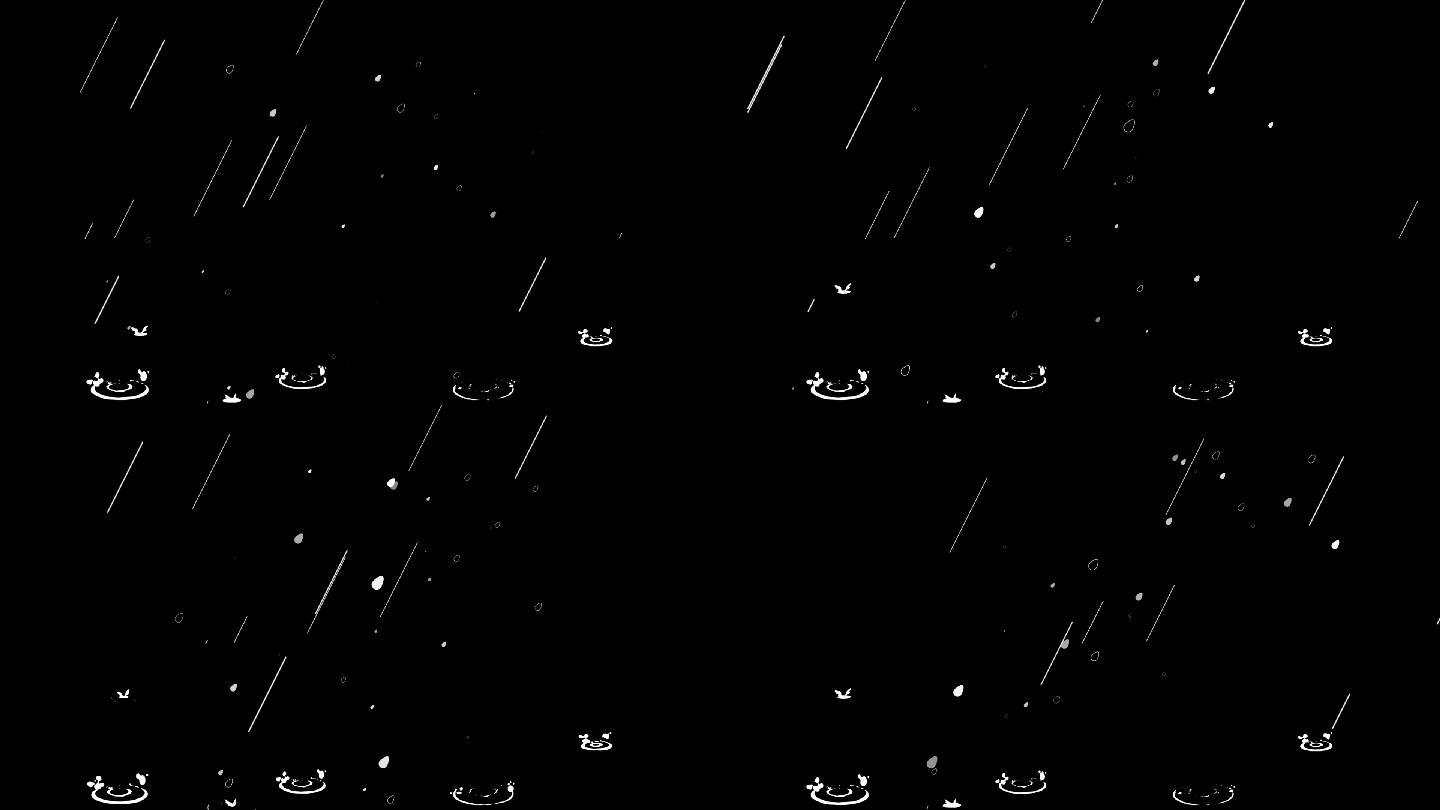 AE卡通雨透明通道