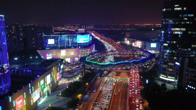 上海普陀区城市万圣节灯光秀