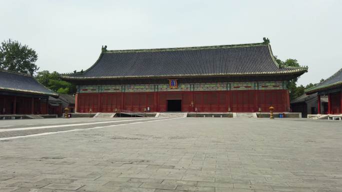北京古代建筑博物馆建筑物全景拍摄