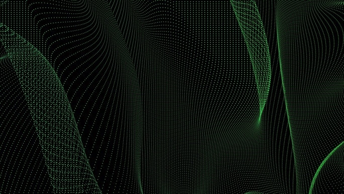 【4K时尚背景】绿点光线抽象图形几何空间