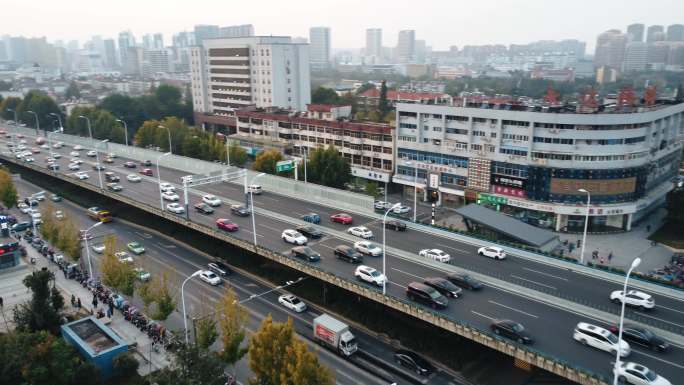 合肥 长江西路高架 大蜀山 高架桥 车流