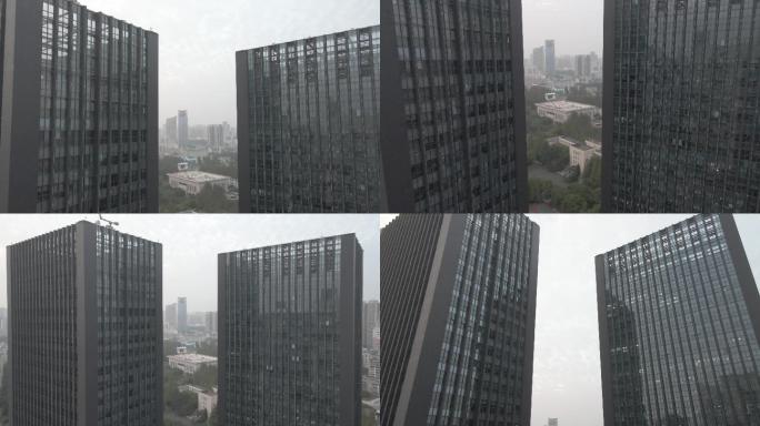 【4K】log武汉长江设计大楼 双楼航拍