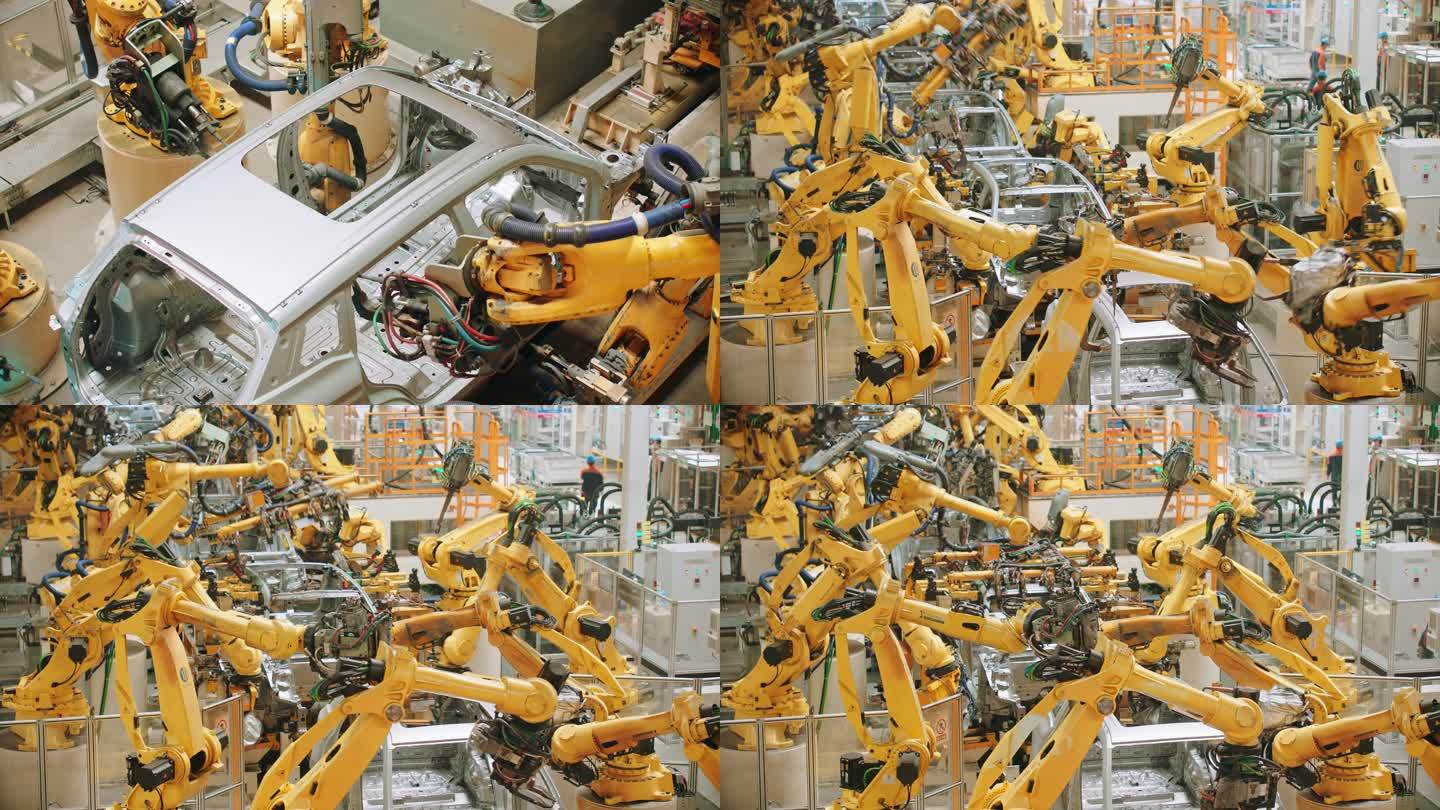 4K升格汽车生产机械臂自动化焊接