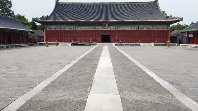北京古代建筑博物馆建筑物正面全景拍摄
