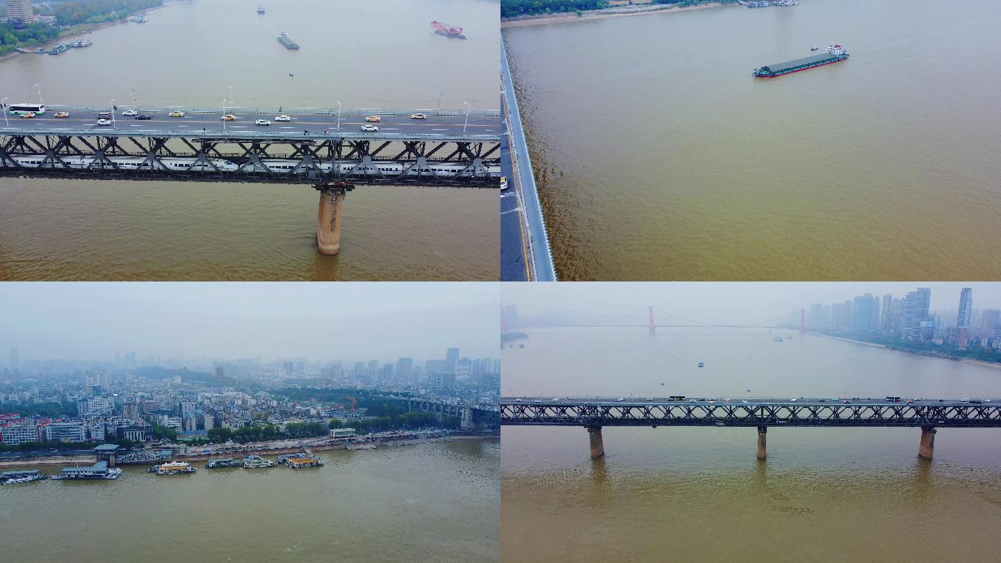 [4K]航拍素材.武汉长江大桥