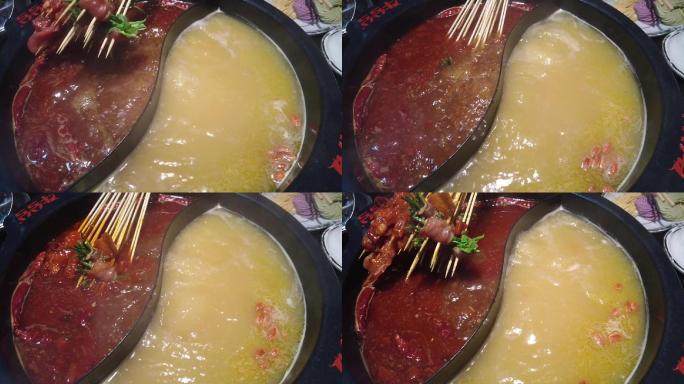 火锅 涮肉串 鸳鸯锅 清汤 辣汤