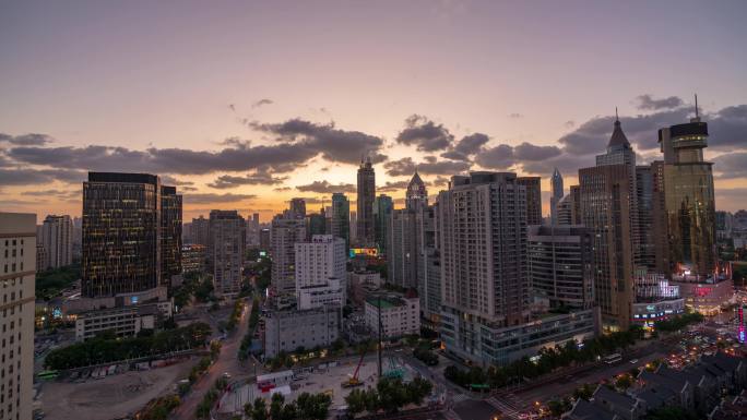 上海新天地日转夜延时