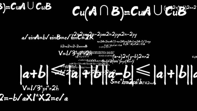 数学公式转场视频