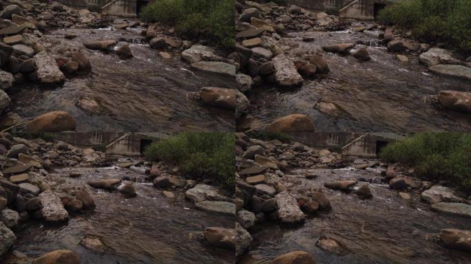 小溪 河边 石头 水纹  路边