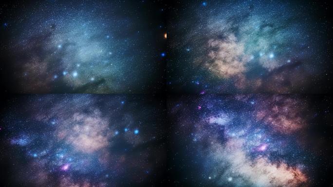 银河星空中心和天蝎座特写