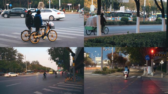 北京街景车流高清视频素材