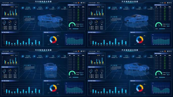 汽车销售科技界面可视化数据后台