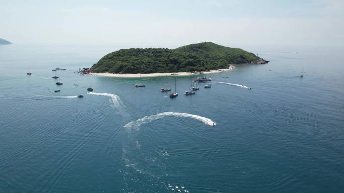 海南万宁石梅湾旅游公路滨海海边航拍最美