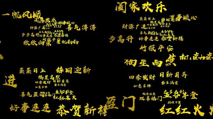 喜庆节日祝福语字体视频