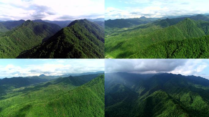 4k 航拍 群山峻岭 秦岭深山