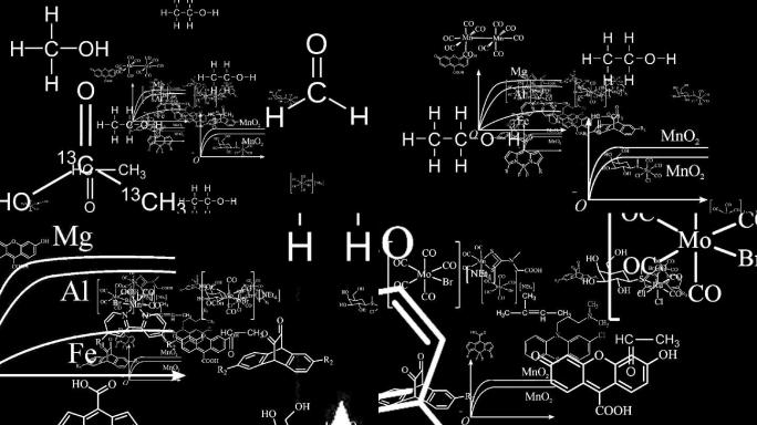 化学分子式图形转场视频