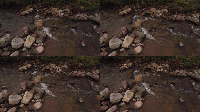 小溪 河流 岩石 流水 石头 河坝 水塘