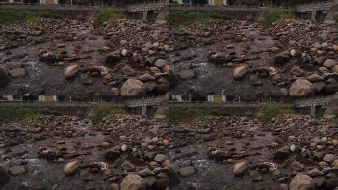 石头 小溪  河流 近景 乡村