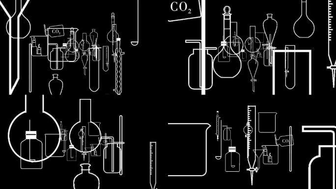 化学实验仪器转场视频