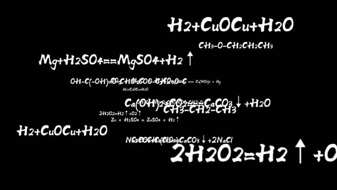 化学方程式转场视频