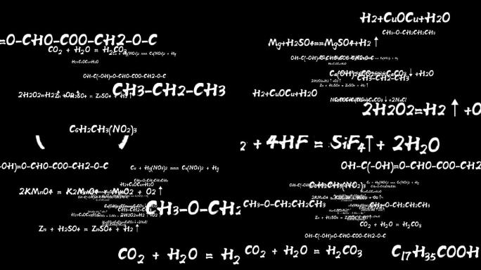化学方程式转场视频