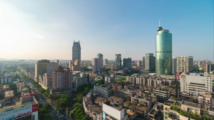 佛山禅城地标建筑 百花广场延时摄影