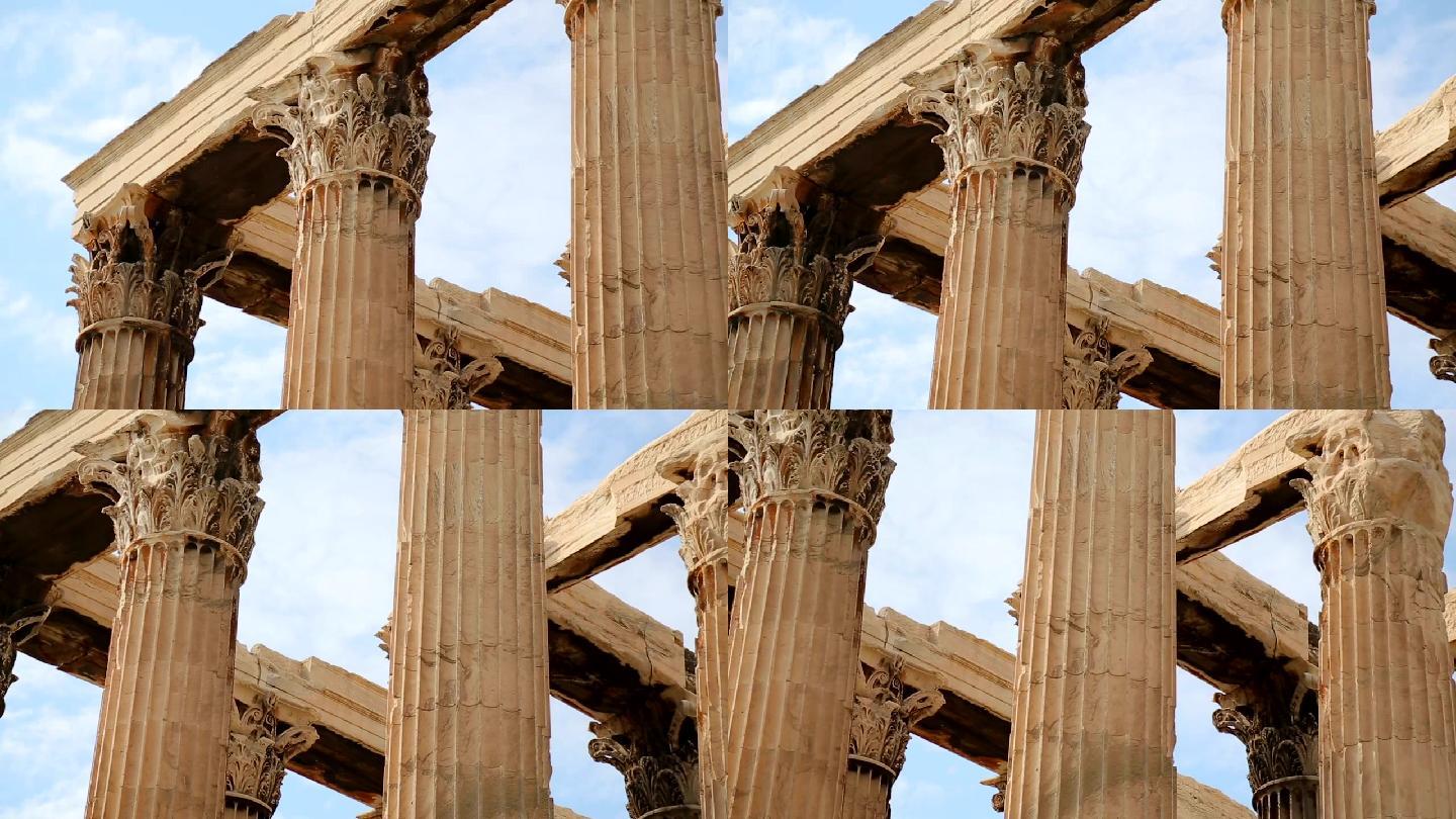 希腊奥林匹亚宙斯神庙的廊柱