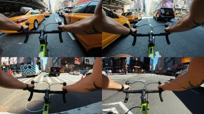 纽约男子驾驶公路自行车
