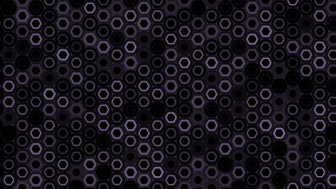 紫色六边形网格粒子