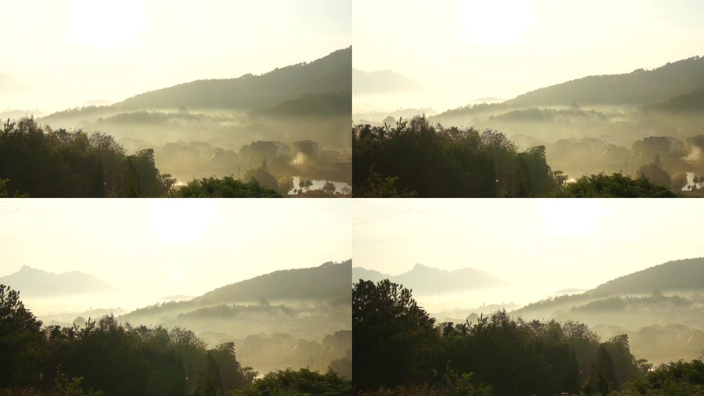 山区的晨雾朦朦