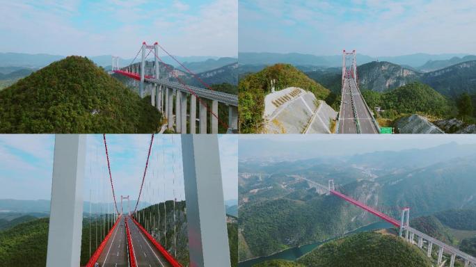 2K航拍乌江大桥自然风光