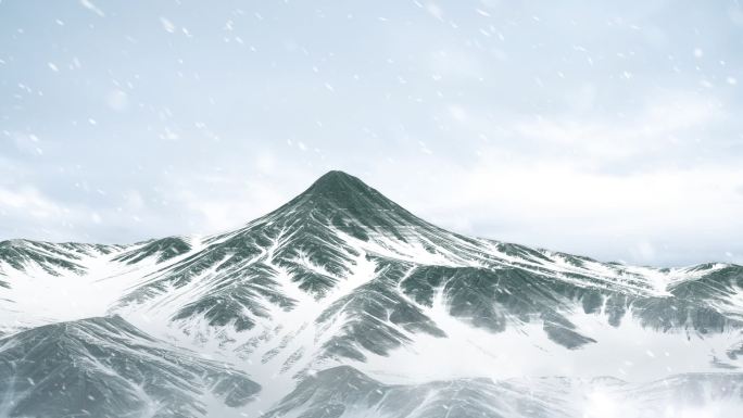 山峰雪山白雪皑皑的雪景视频