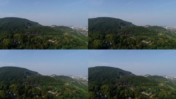 航拍襄阳习家池风景区风光