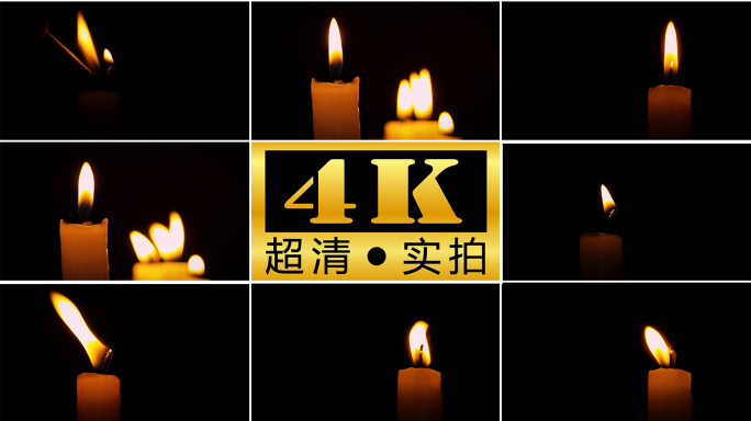 4K火柴点燃蜡烛烛火