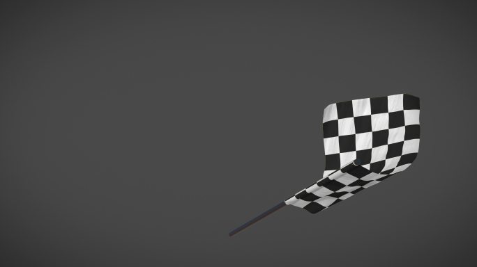 赛车标志-棋盘格标志循环动画
