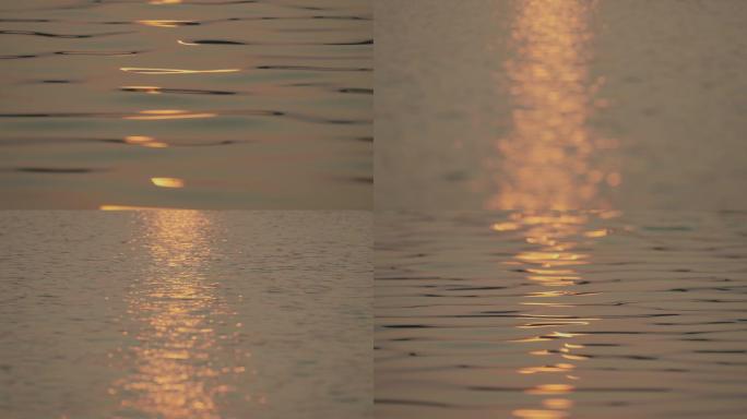 夕阳照在水面上