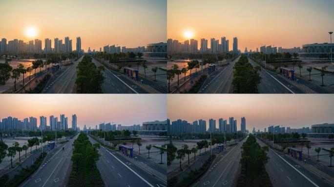 安庆城市移动延时和日转夜延时