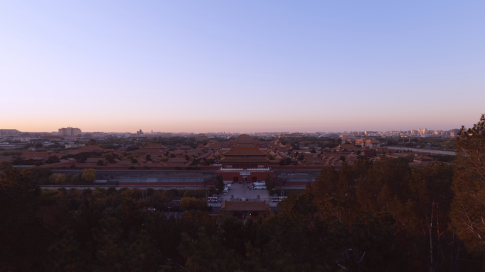 北京日出-早晨实拍故宫迎来第一缕曙光4k