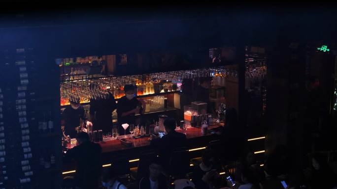 音乐餐吧酒吧氛围，城市夜生活4k视频素材
