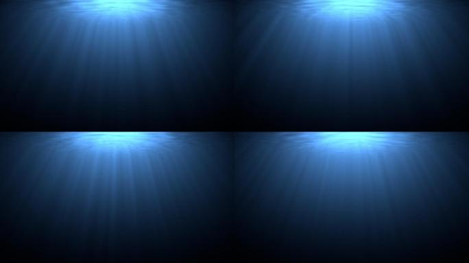 阳光直射晃动的水面 水下产生晃动的光线