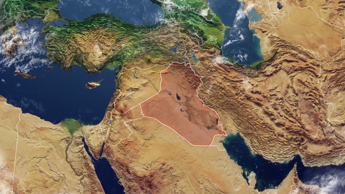 伊拉克边界地图
